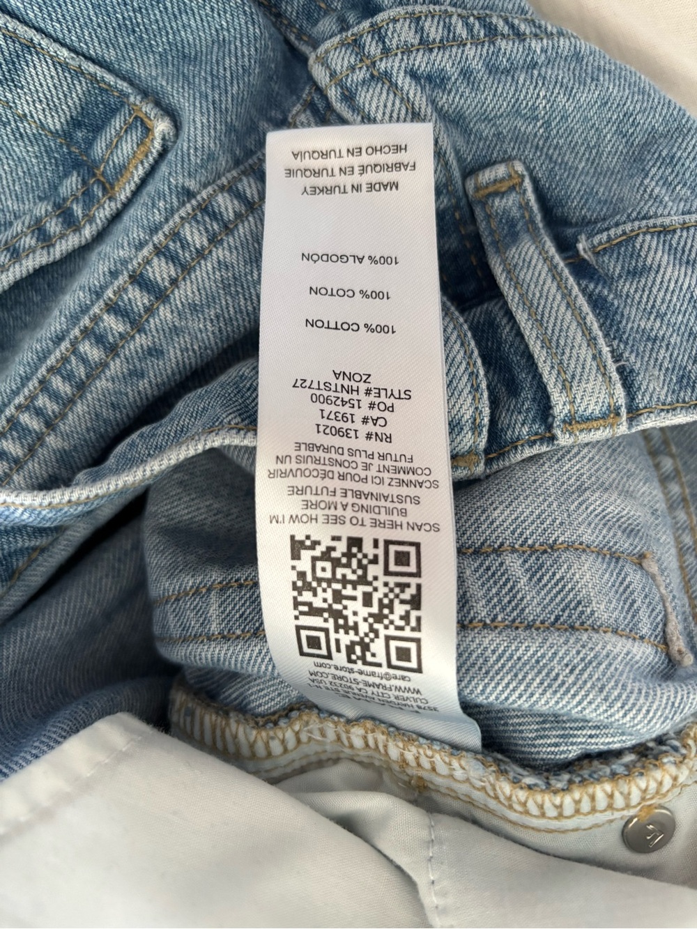 Frame Denim Le High N Tight Straight Zona Size 28 - Picture 6 of 6